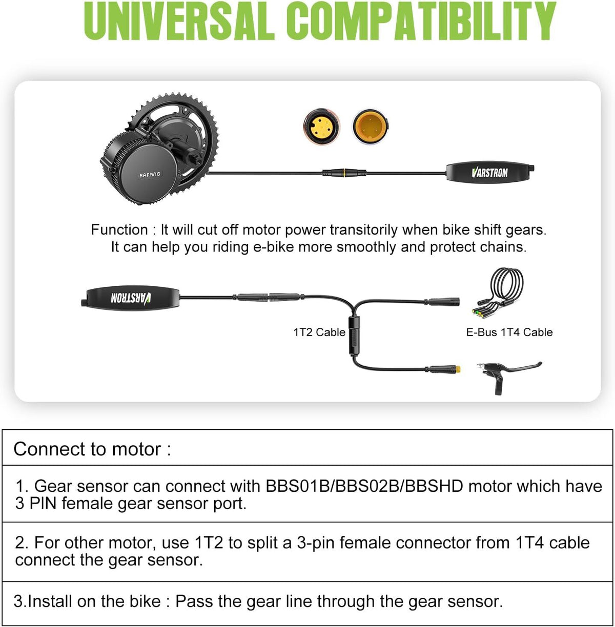 Metal Gear Shift Sensor for BAFANG Mid-Drive BBS/BBSHD E-Bike Conversion