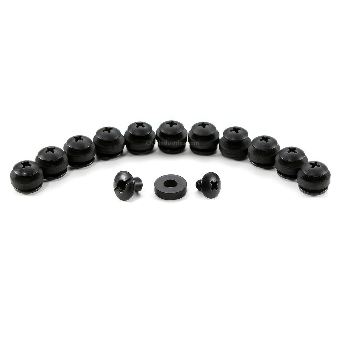 Black Chicago Screw Slotted Post Truss Head Assemblies - Multiple Sizes