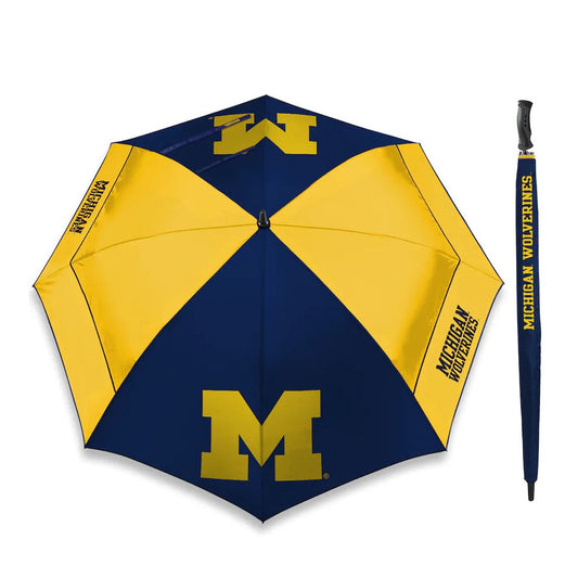 62-Inch WindSheer Lite Golf Umbrella with Michigan Wolverines Graphics