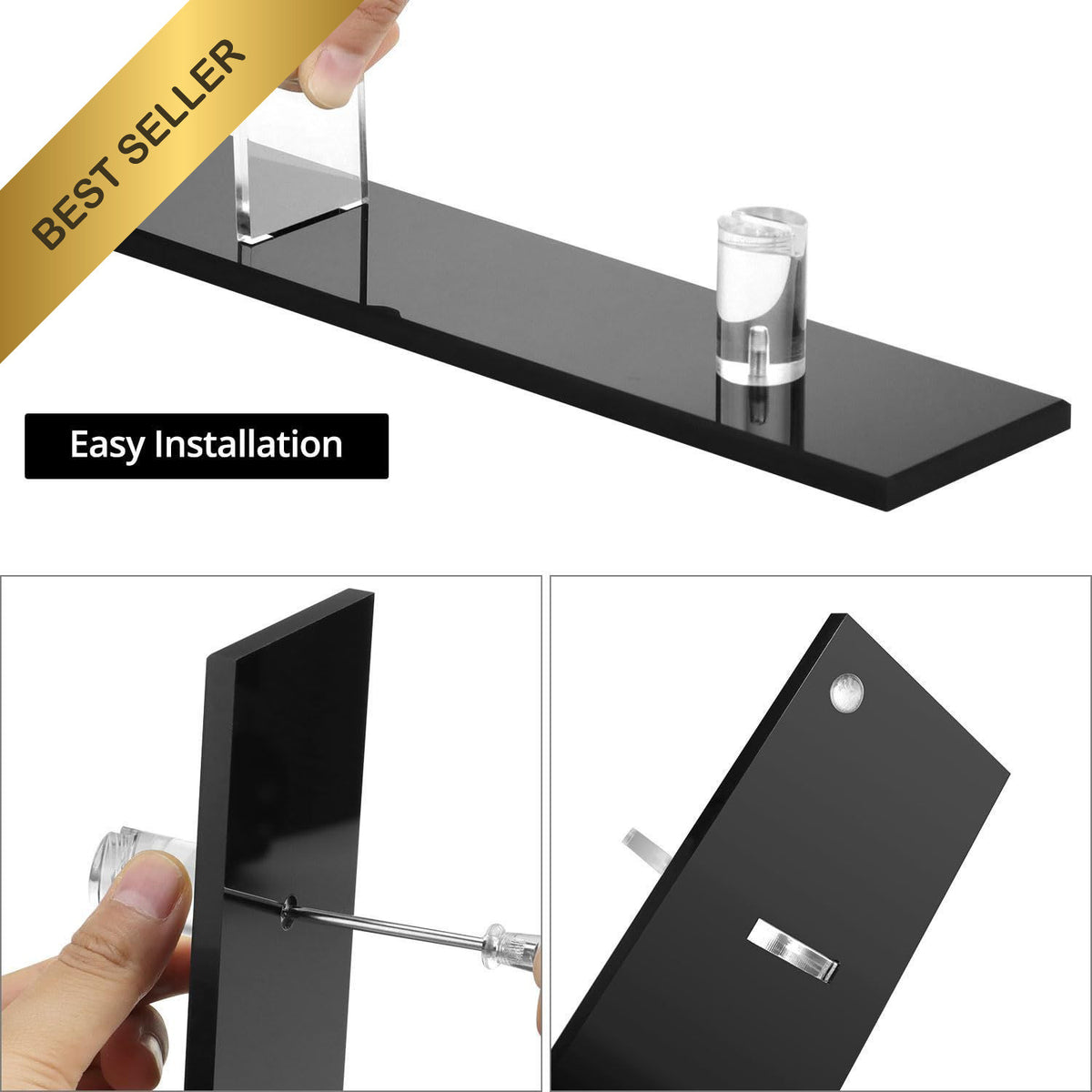 Acrylic Knife Display Stand Set 2 pcs Clear Holder for Swords, Medals, and Collectibles