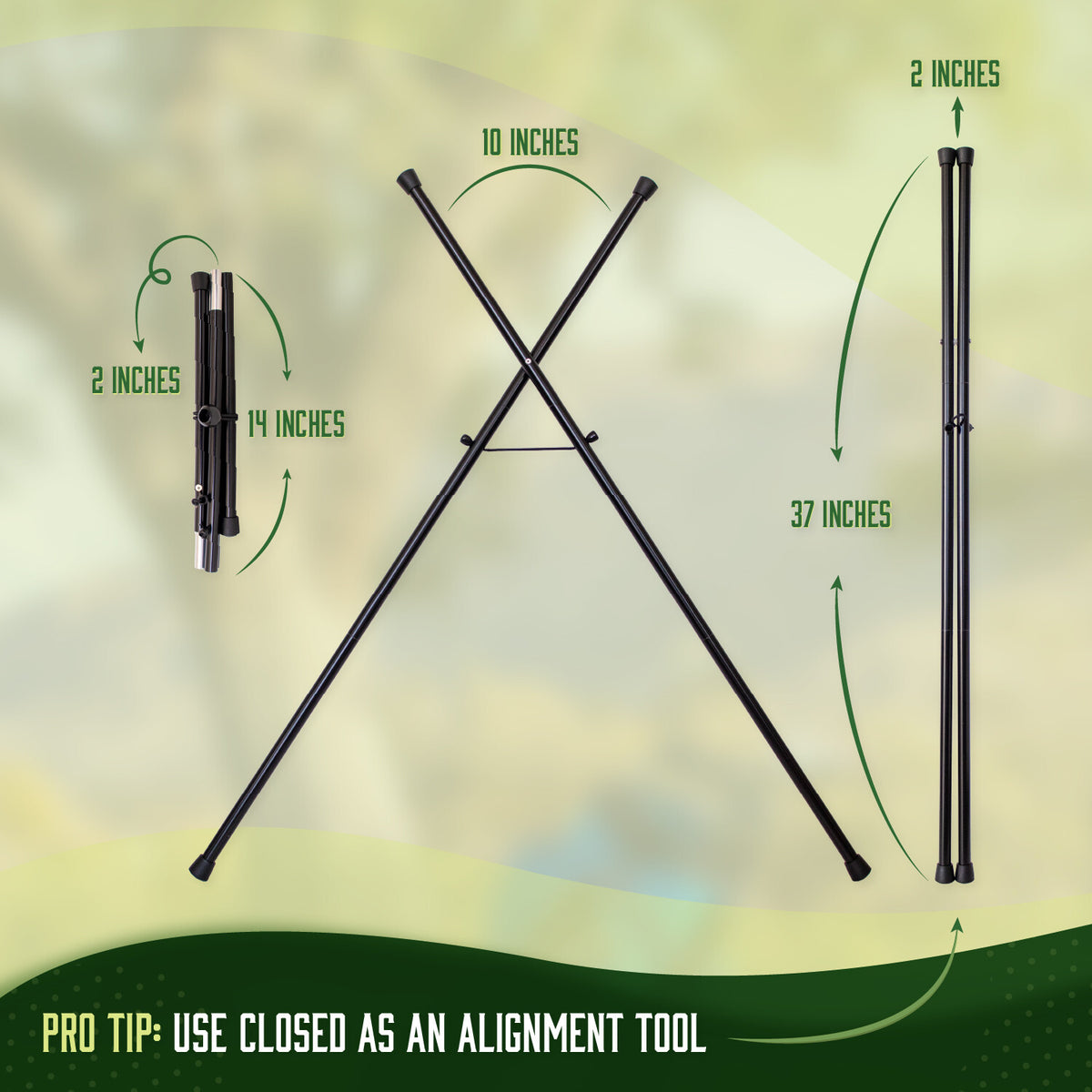 Golf Bag Stand Attachment Foldable Aluminum Legs for Universal Fit