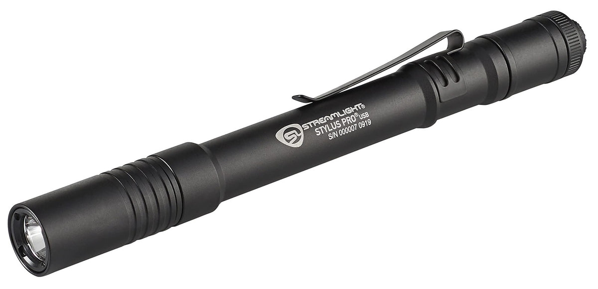 USB Rechargeable LED Penlight 350 Lumens Compact Flashlight with Holster