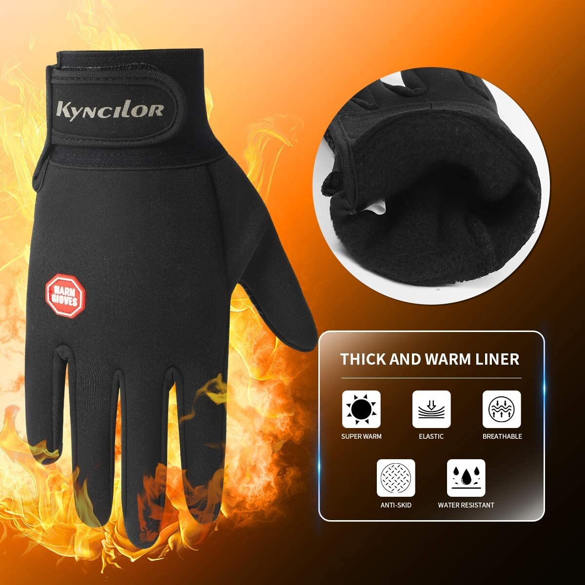 Winter Waterproof Touch Screen Ski Snow Gloves for Men Women - Thermal & Windproof