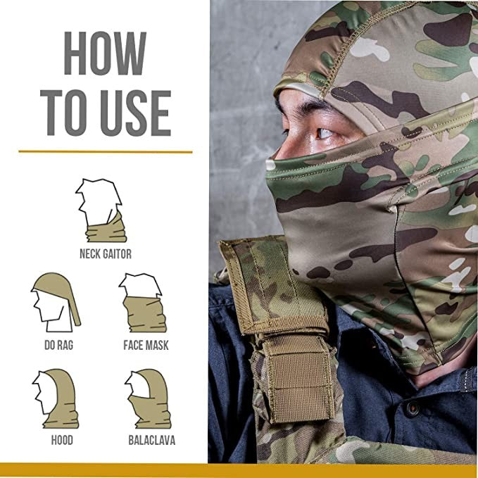 Tactical Full Face Mask for Outdoor Activities - Military Balaclava
