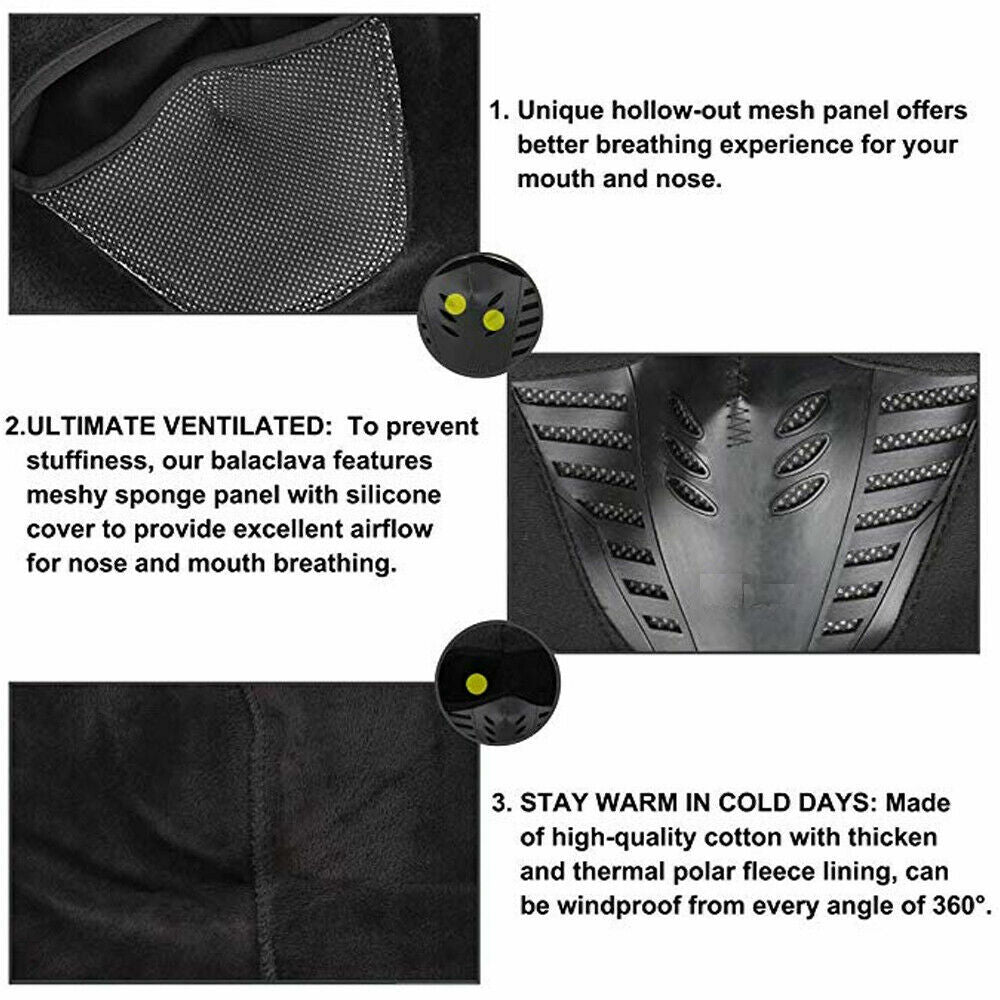 Unisex Winter Balaclava Full Face Mask Cover for Ski Motorcycle Outdoor