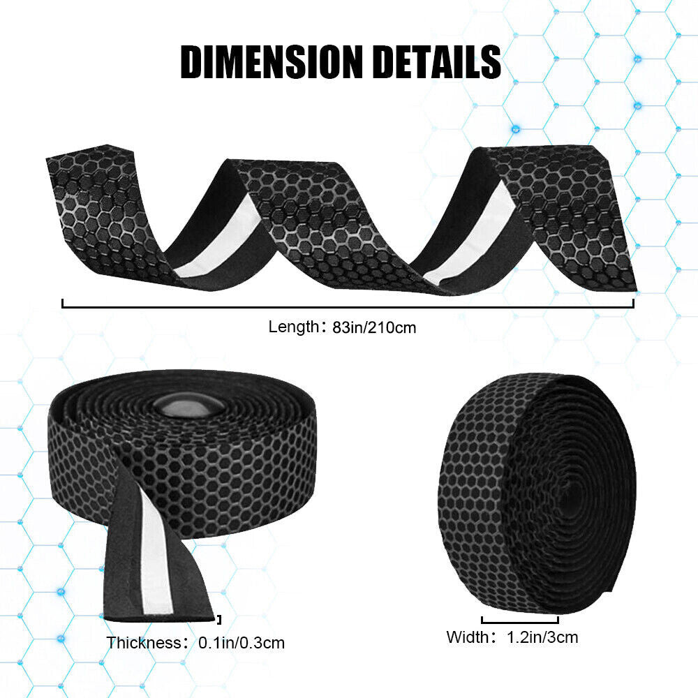 2PCS Bicycle Handlebar Tape Non-Slip Road Cycling Grip Wrap Outdoor Sport