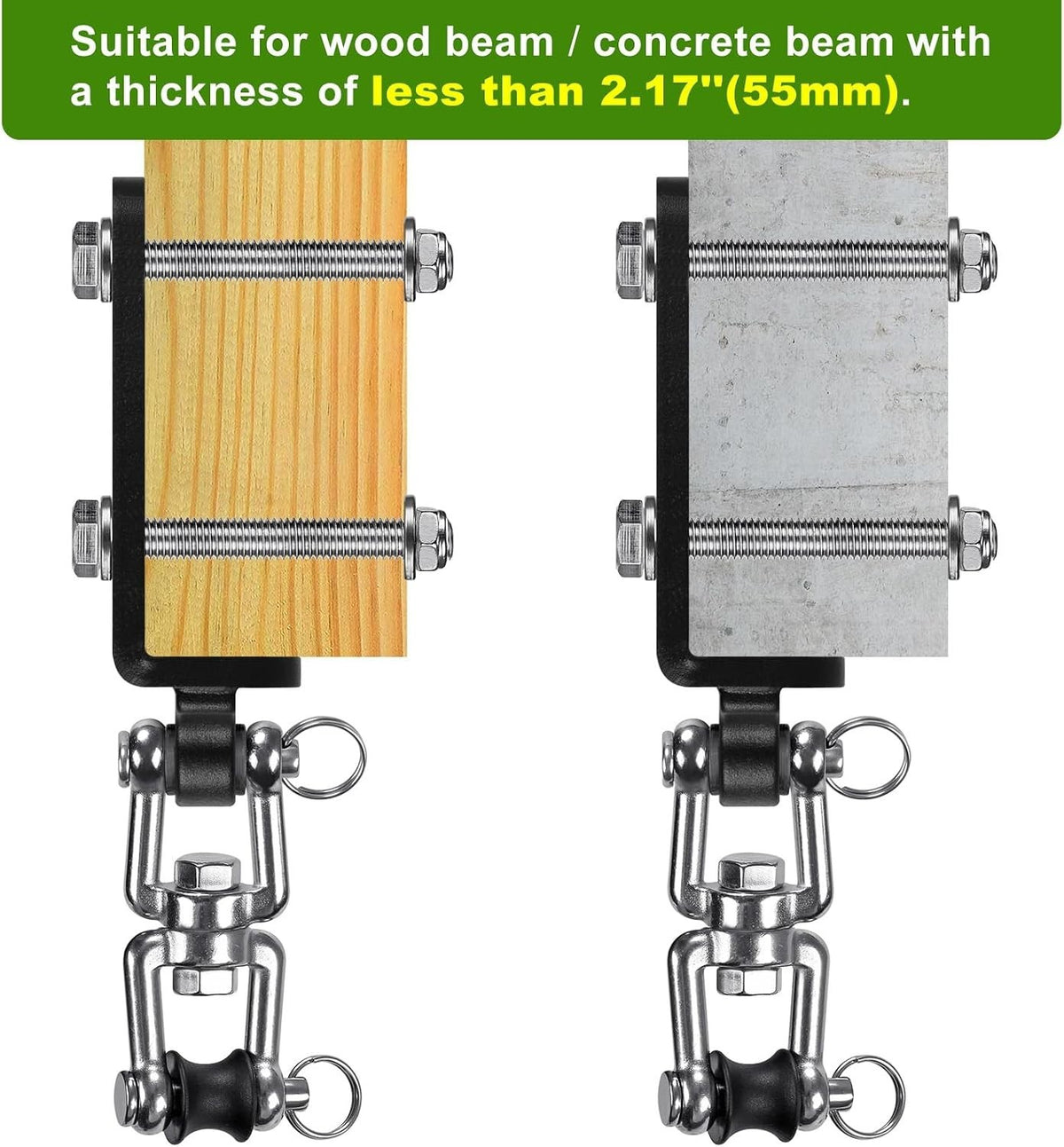 Heavy Bag Hanger with 360° Swivel for Boxing Punching Bags Ceiling Mount
