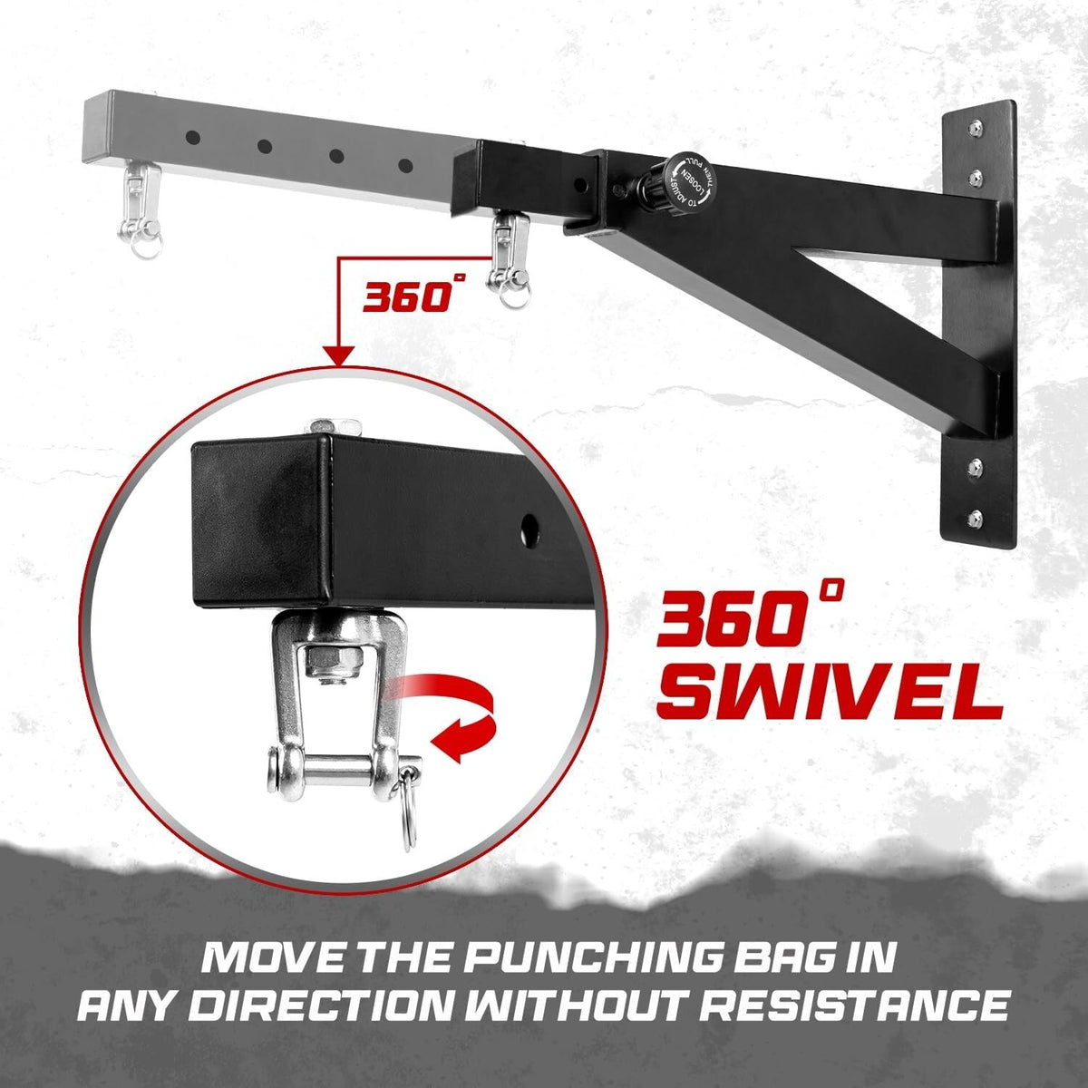 Heavy Bag Wall Mount Hanger Adjustable Heavy Duty Boxing Equipment