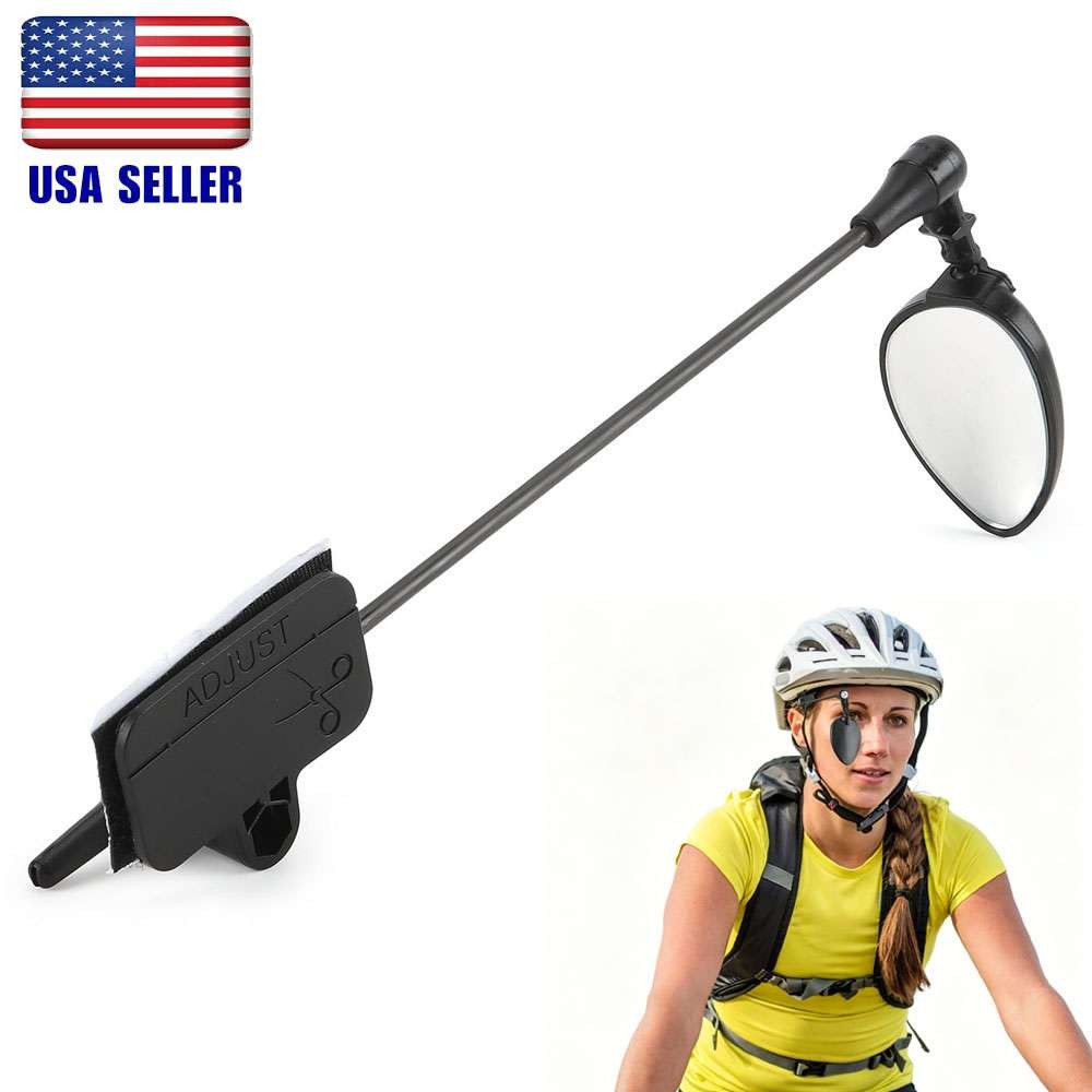 Bike Helmet Rearview Mirror - Adjustable Cycling Safety Accessory
