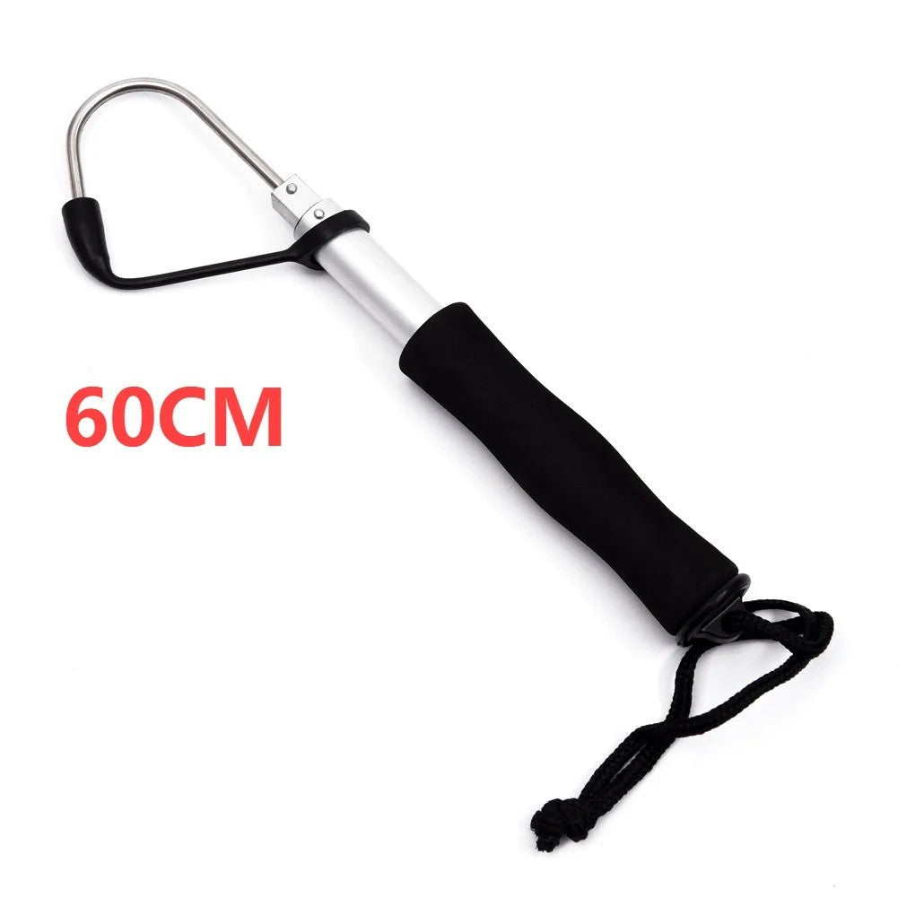 Telescopic Fishing Gaff with Wear-Resistant Handle - Stainless Steel Hook Outdoor