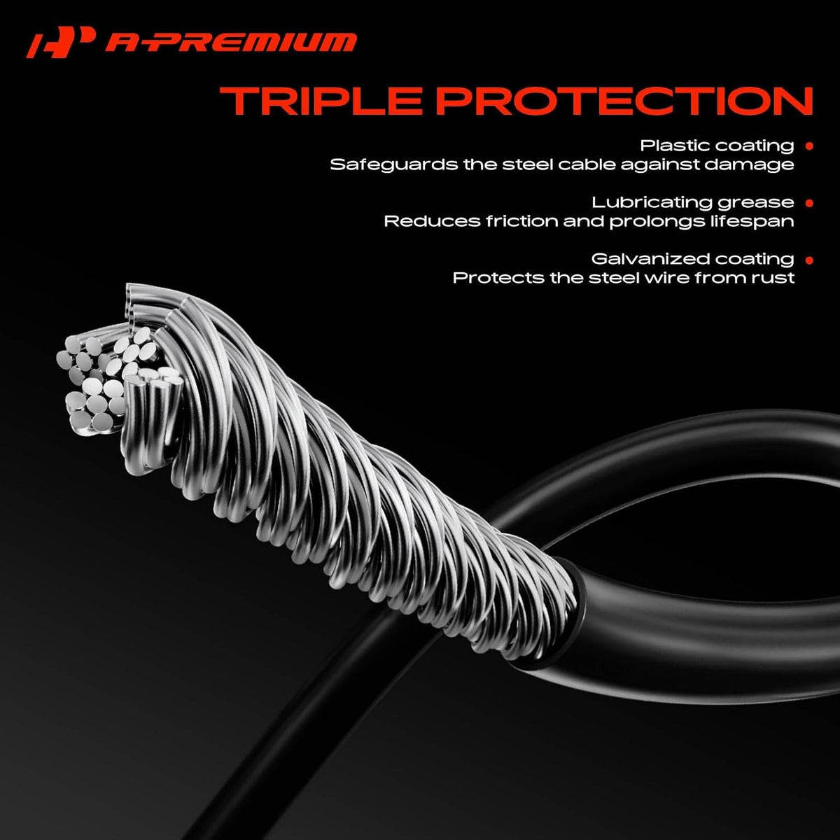 Rear Parking Brake Cable Assembly for Dodge Ram 2500/3500 2003-2013