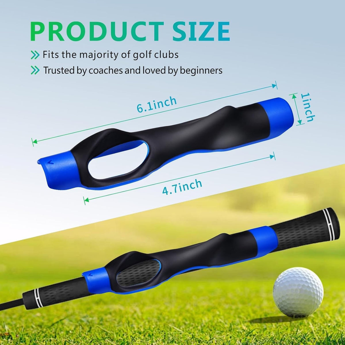 Golf Grip Trainer for Improved Swing & Grip Strength - Portable & Anti-slip