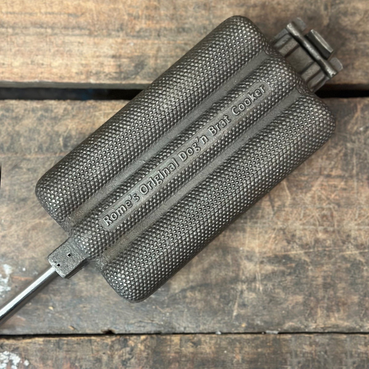 Cast Iron Hot Dog Roaster and Cornbread Baker for Firepit Camping