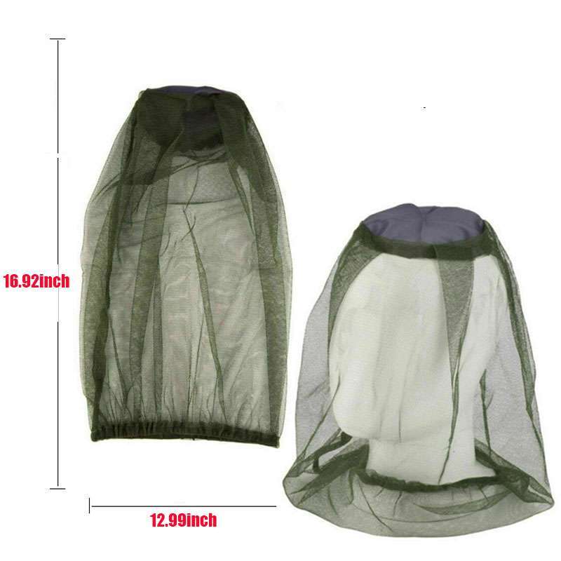 5 Pack Mosquito Insect Net Hats Face Cover Bug Mesh Shelter for Camping & Outdoor