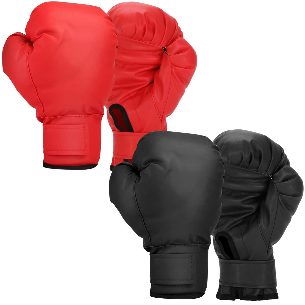 Boxing Gloves for Beginners - 2 Pairs Training Sparring Punch Mitts