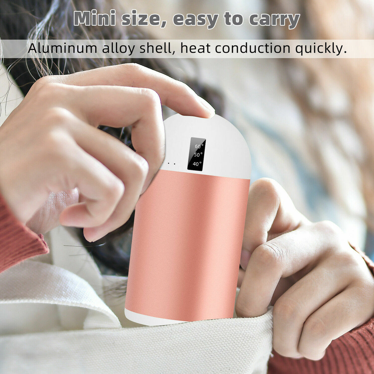 Rechargeable Hand Warmer 10000mAh USB Power Bank with Multiple Temps