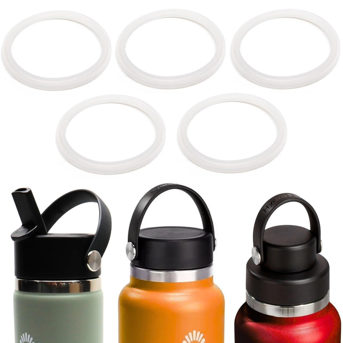 Replacement Gasket Seal for Hydro Flask Wide Mouth Caps - 5 Pack
