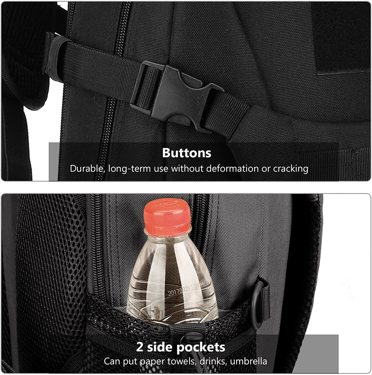 Military Tactical Backpack 30L Waterproof Rucksack for Hiking & Outdoor Activities