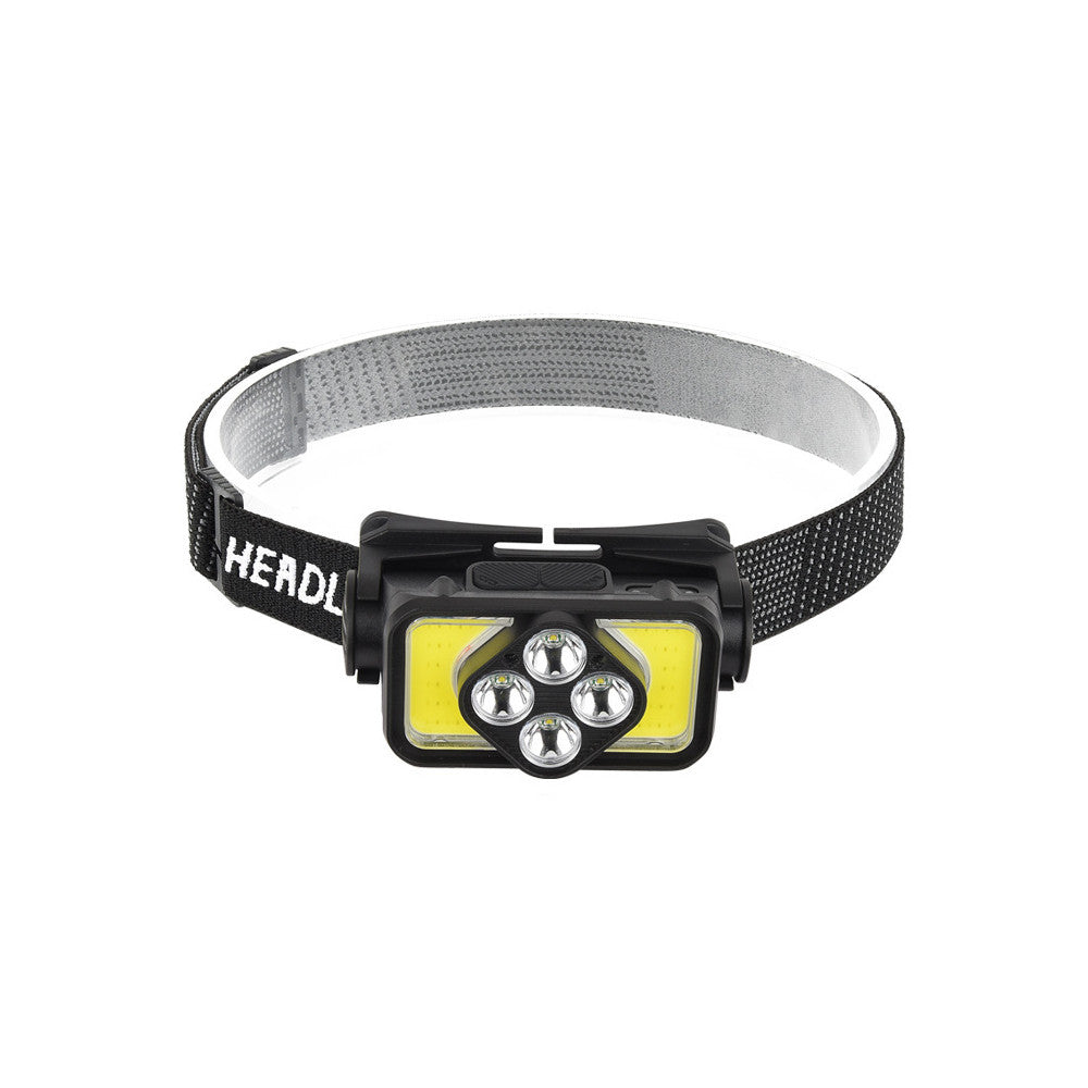 Rechargeable COB LED Headlamp Headlight with Sensor Waterproof Torch