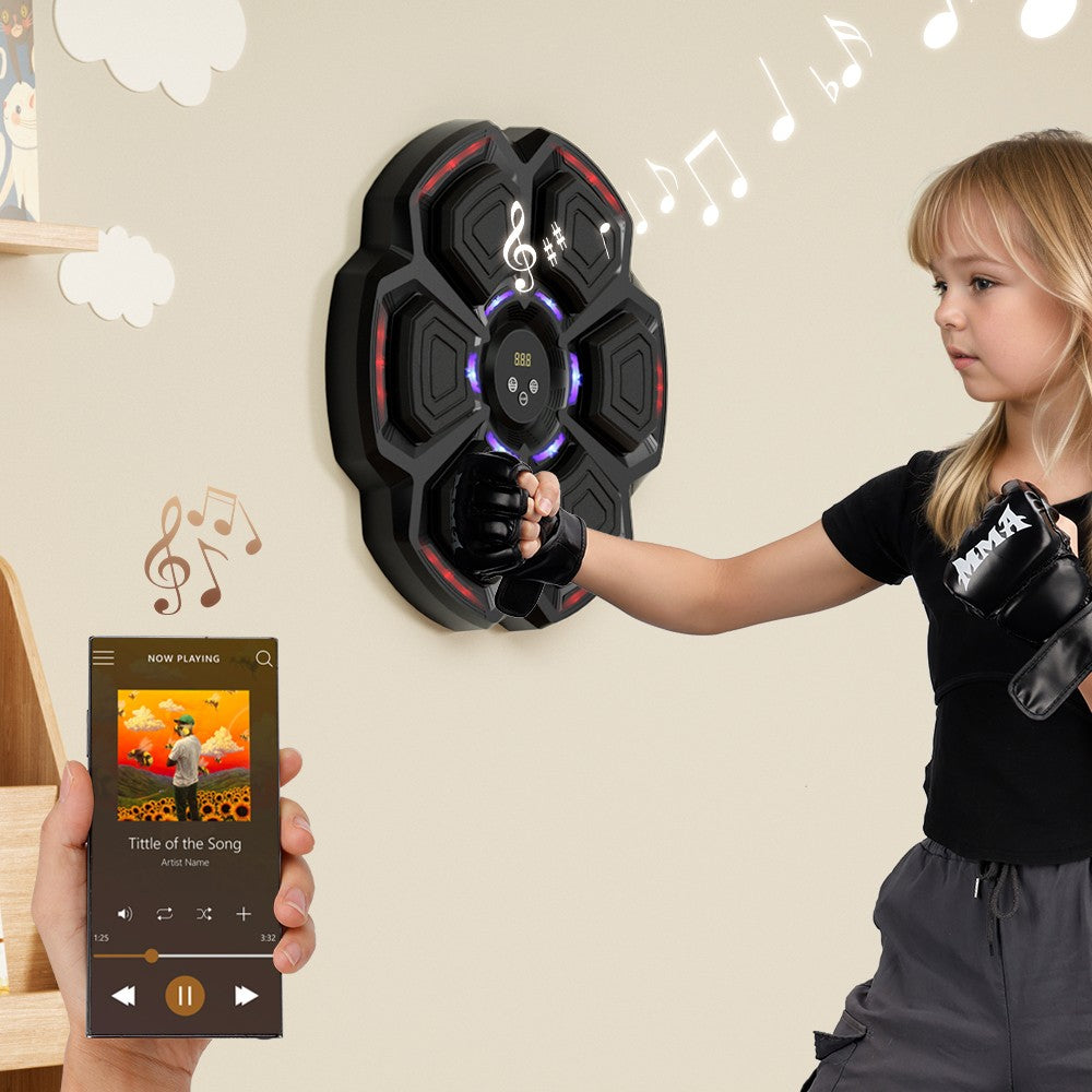 Bluetooth Wall-Mounted Boxing Machine with Reflex Training for Adults & Kids