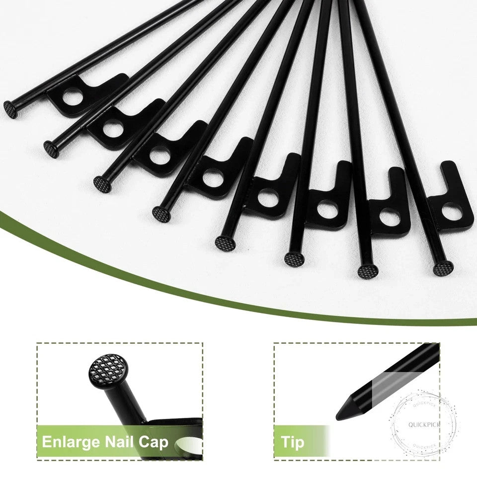Heavy Duty Steel Tent Stakes Set for Camping and Outdoor Grounds