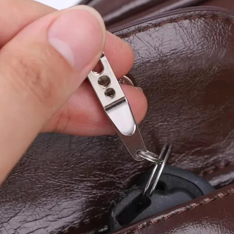 Silver Zinc Alloy EDC Keychain Carabiner Clip for Keys & Gear