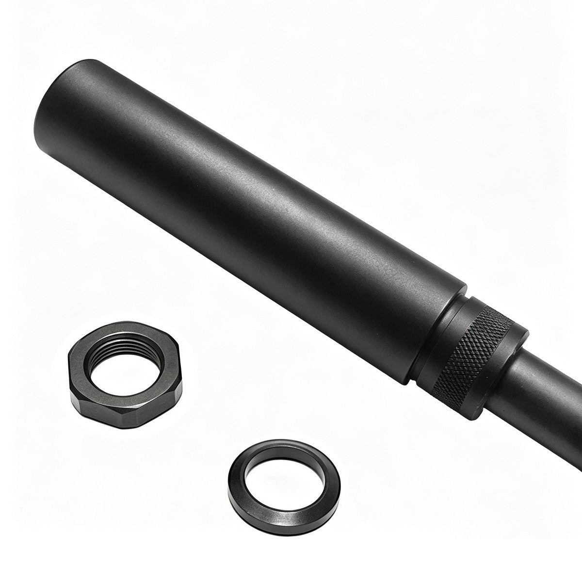 7.62mm .308 Slip Over Barrel Cover - Solid Aluminum Tube, 5.5"