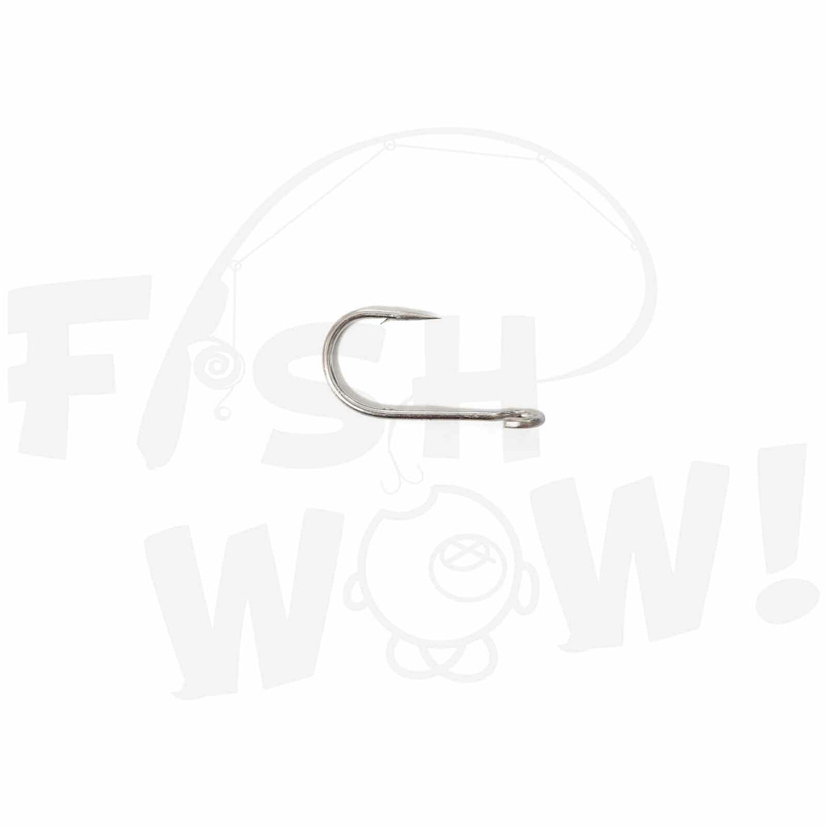 100 Pcs Fish WOW! Size 8/0 Fishing Siwash Hooks - 6X Strong Nickel Open Eye
