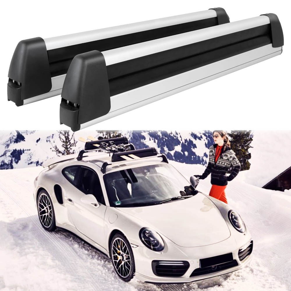 Roof Rack Carriers for Ski and Snowboard Mounting - Fits Porsche Panamera