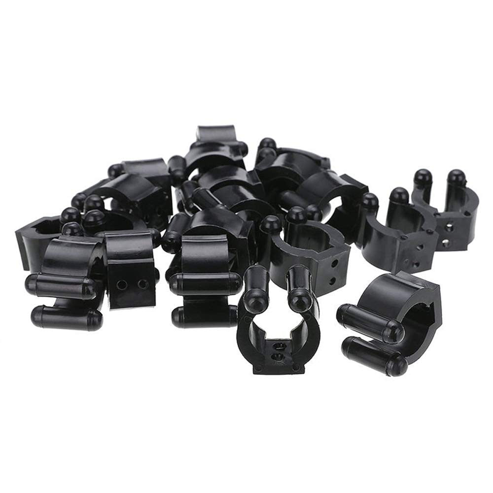 12 Pack Pool Cue Clips for Rack and Rod Holder - Black