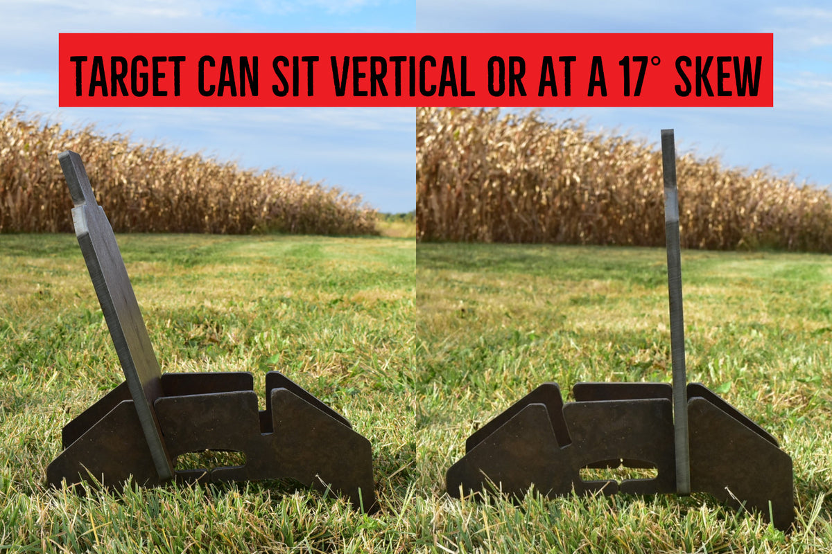 1/2 Inch AR500 Steel Shooting Target with Stand 7x13.5 Inch Durable Range Steel