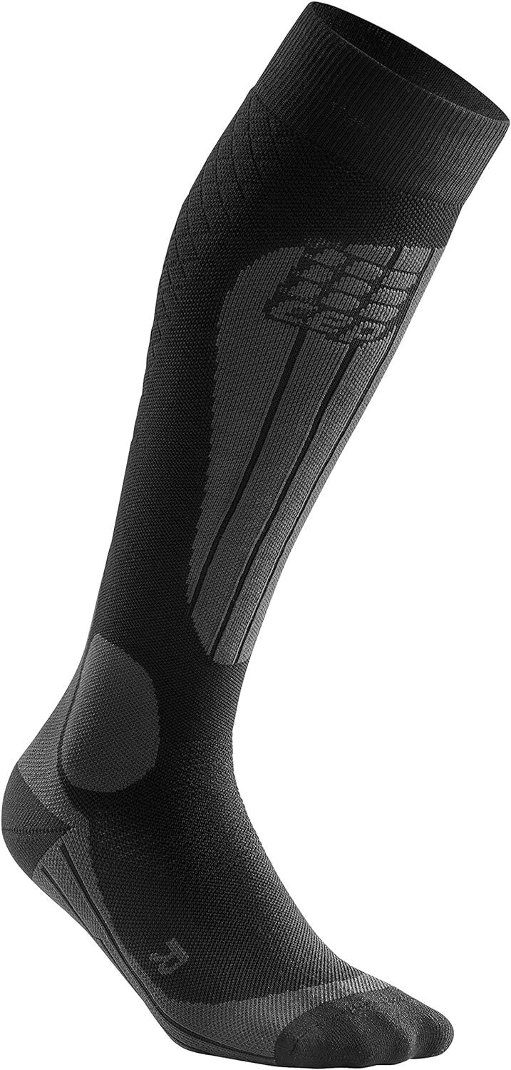 Men's Winter Ski Compression Knee Socks - Black or Green, Size III
