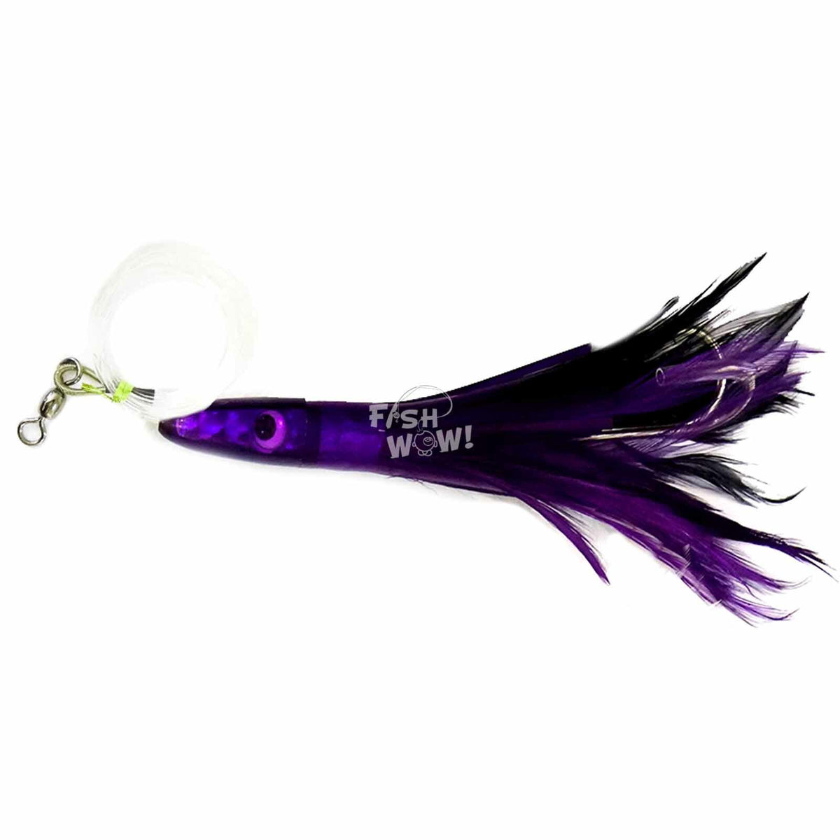 6-Inch Fish Trolling Tuna Feather Rig - Big Game Saltwater Lure
