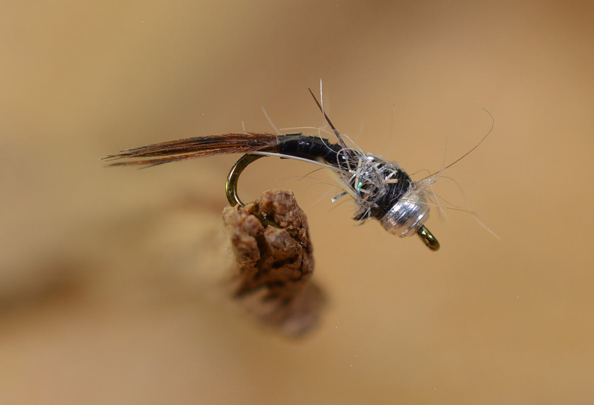 Black Midge Nymph Fly Set for Fly Fishing - Multiple Hook Sizes - Mustad Signature