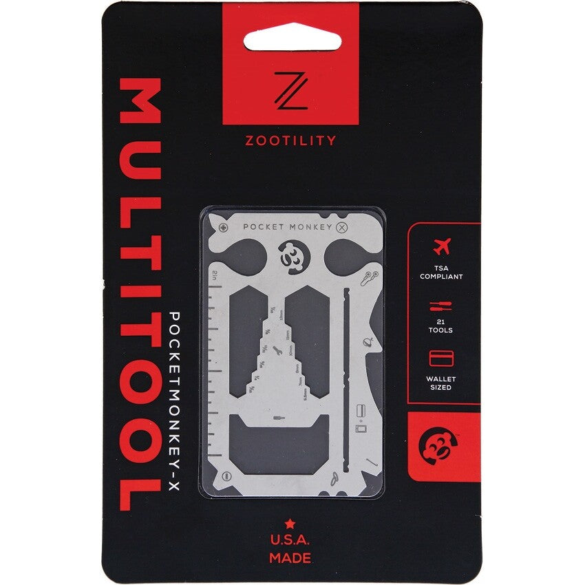 Stainless Steel Multi Tool Wallet Card with 21 Functions - Compact & TSA Compliant