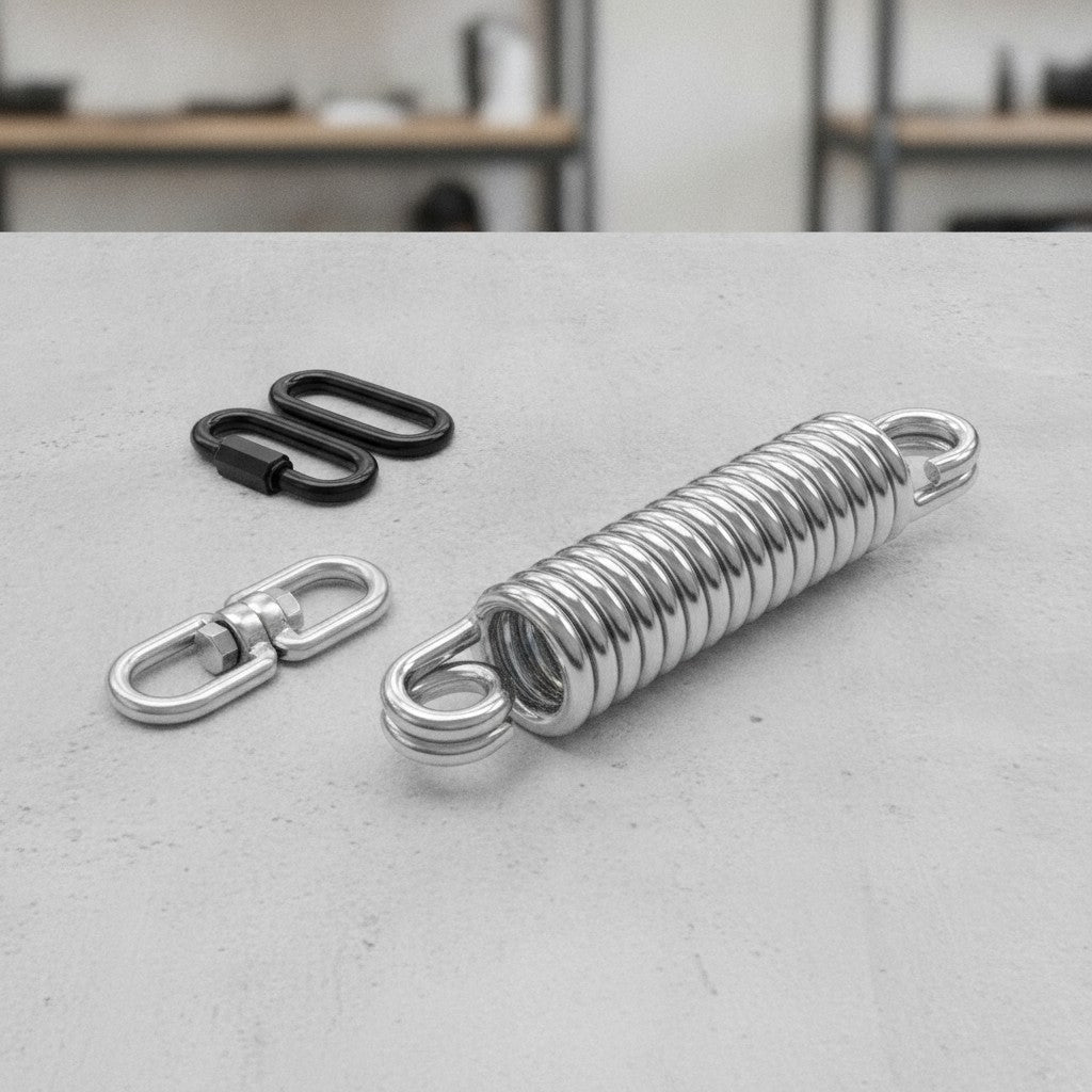 Heavy Duty Boxing Punching Bag Hanger with Swivel and Spring - Indoor Outdoor Gym Equipment