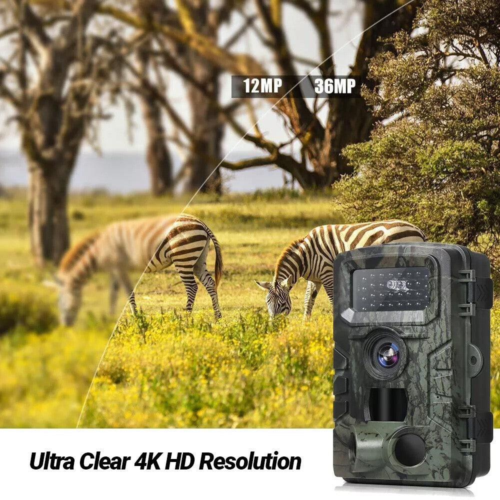 4K 36MP Trail Camera with Night Vision Waterproof Motion Detection