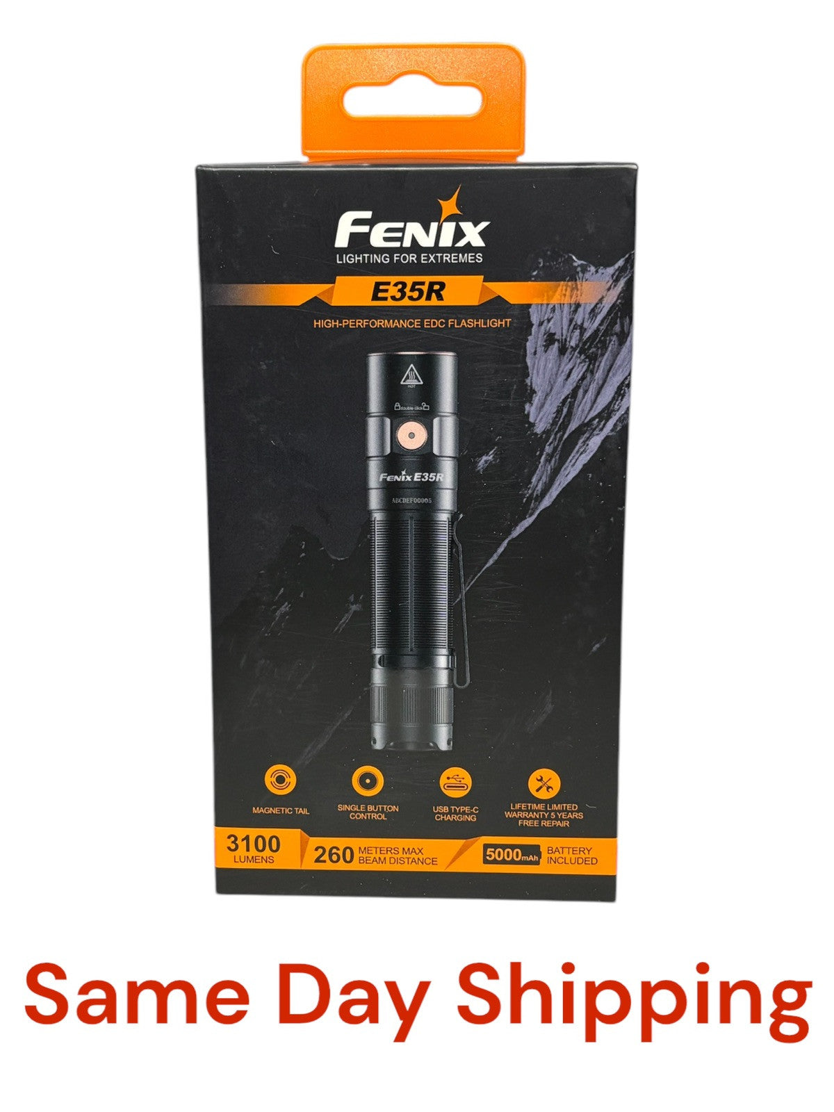 High Performance Rechargeable LED Flashlight 3100 Lumens USB-C Portable Torch