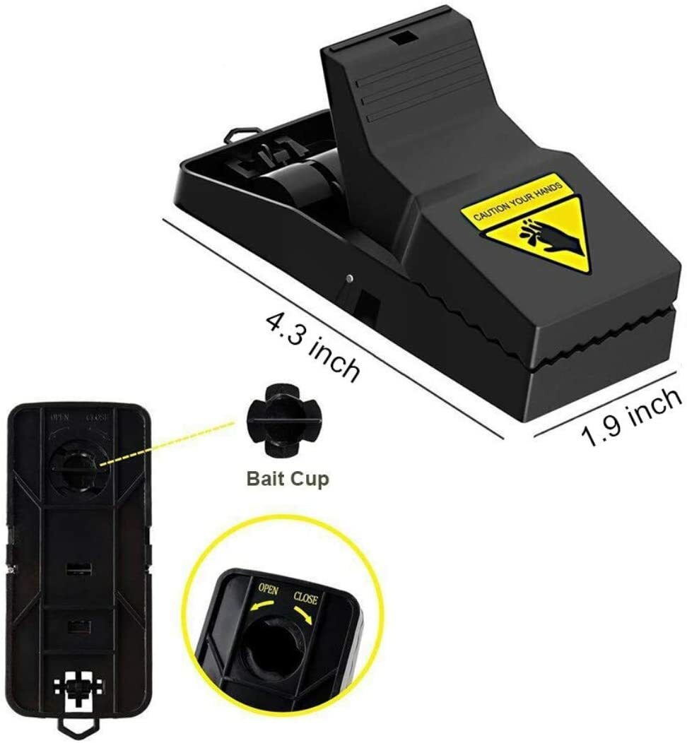 6 Pack Heavy Duty Mouse Traps - Snap Rodent Pest Killers for Indoor Outdoor Use