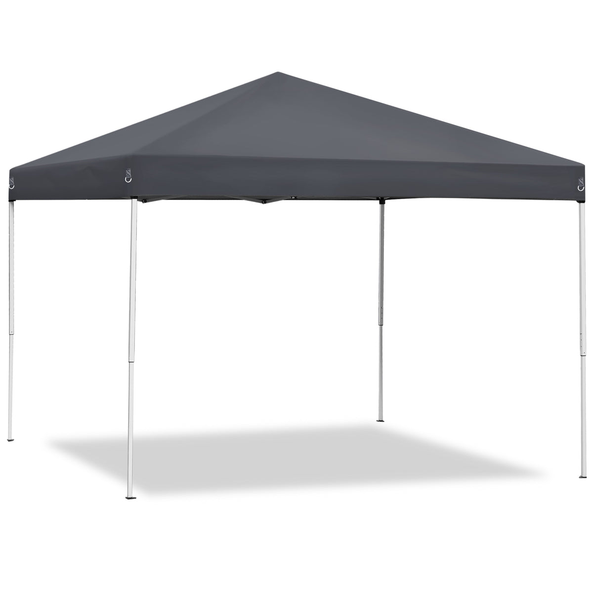 10x10ft Pop Up Canopy Tent with Water-Resistant Roof and Carry Bag Gray