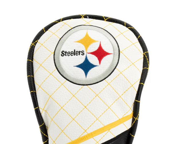 Golf Fairway Wood Head Cover - Pittsburgh Steelers Embroidered Team Logo, Premium Faux Leather