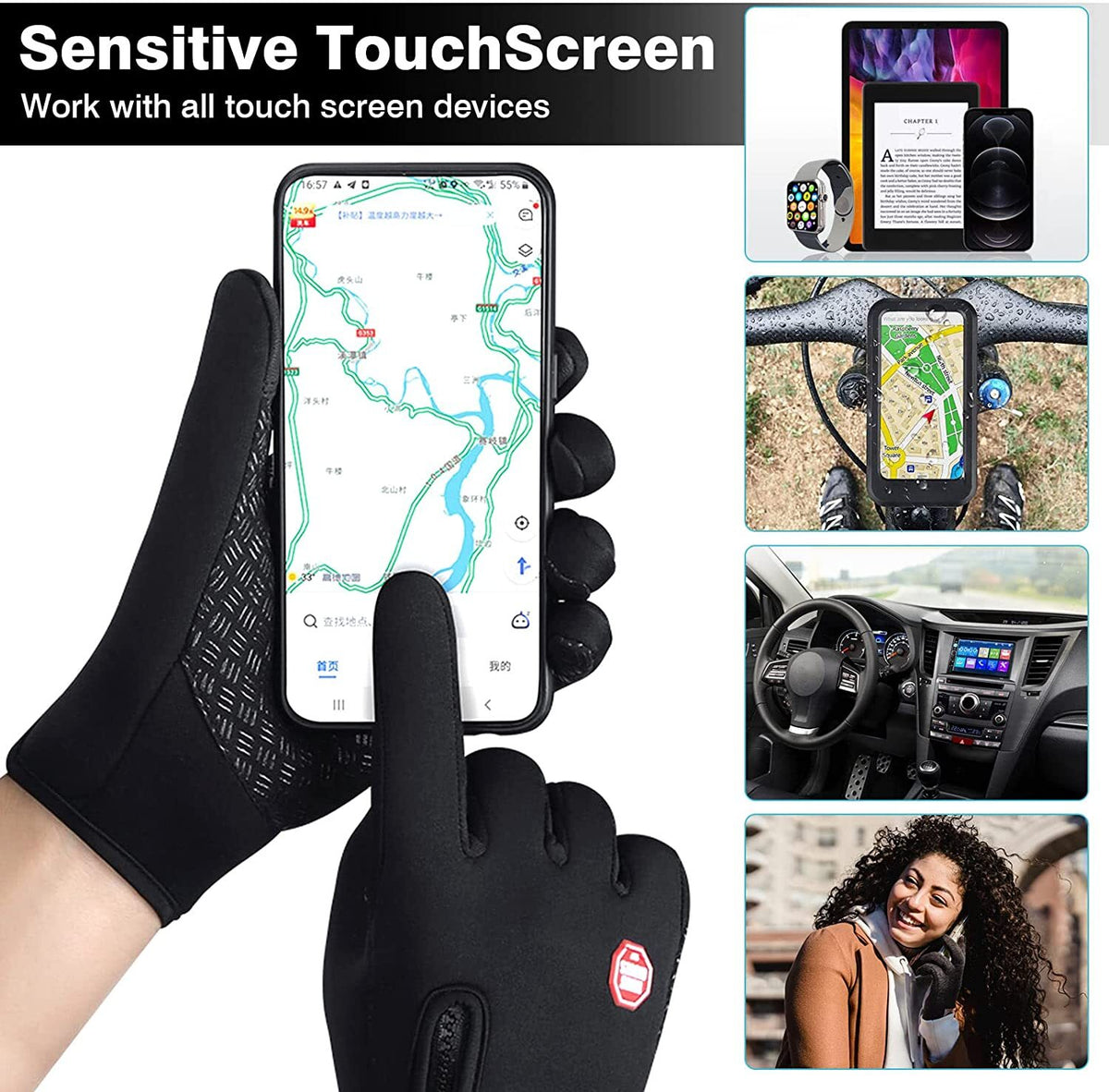 Winter Waterproof Windproof Cold Gloves for Men and Women - Snow Motorcycle Riding & Driving