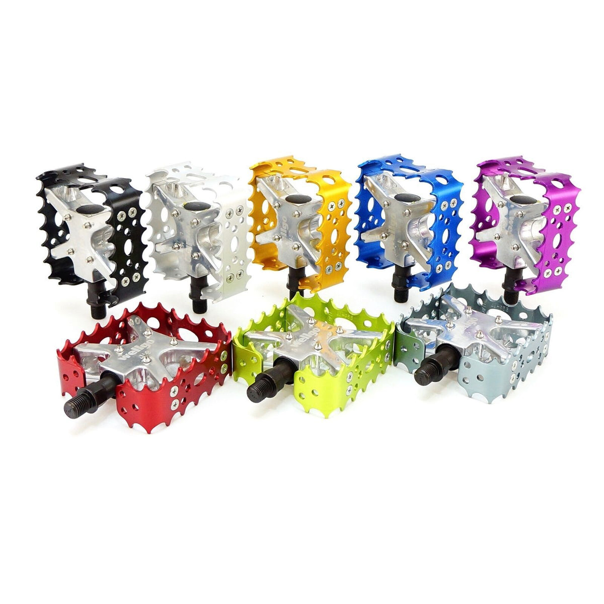 Old School BMX Pedals - Unisex MTB Bicycle Pedal Set in Multiple Colors