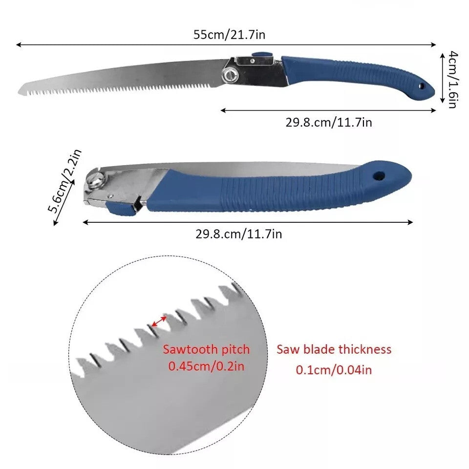 250mm Folding Pruning Saw with High Carbon Steel Blade Portable Garden Tool