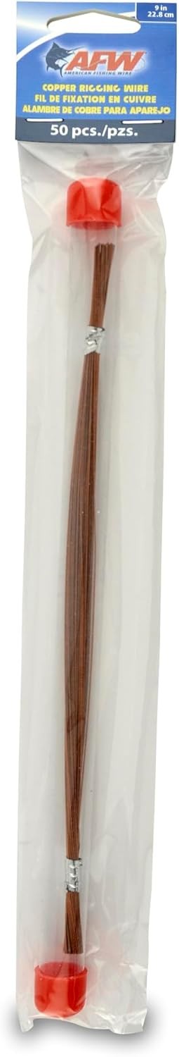 Soft Copper Fishing Wire 50 Pack for Rigging Saltwater Bait & Leader