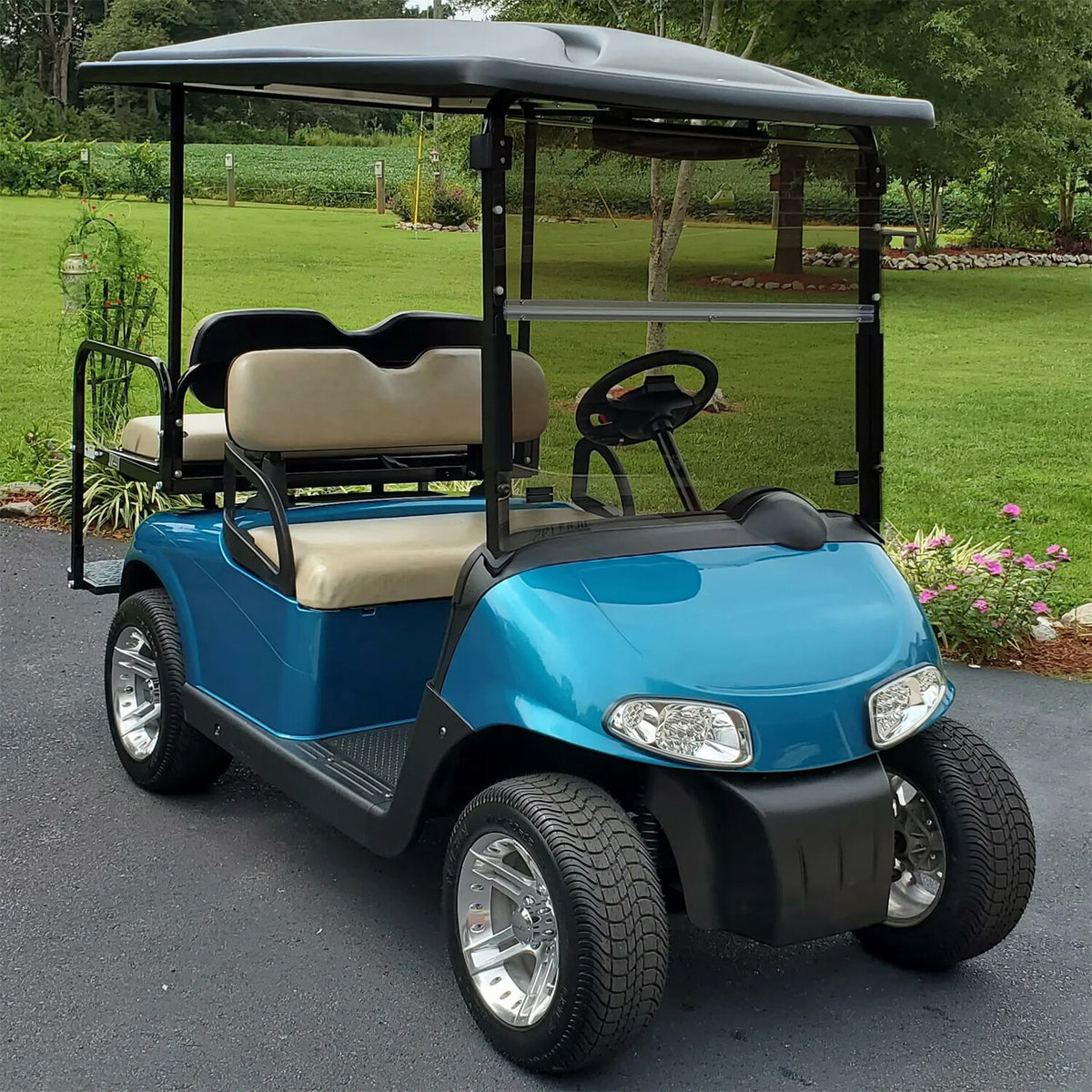 Tinted Windshield for EZGO RXV Golf Cart 2008-Up Folding Polycarbonate Protection