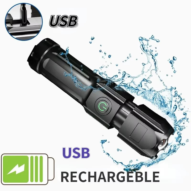 Rechargeable 990000LM LED Tactical Flashlight Zoomable Portable Torch
