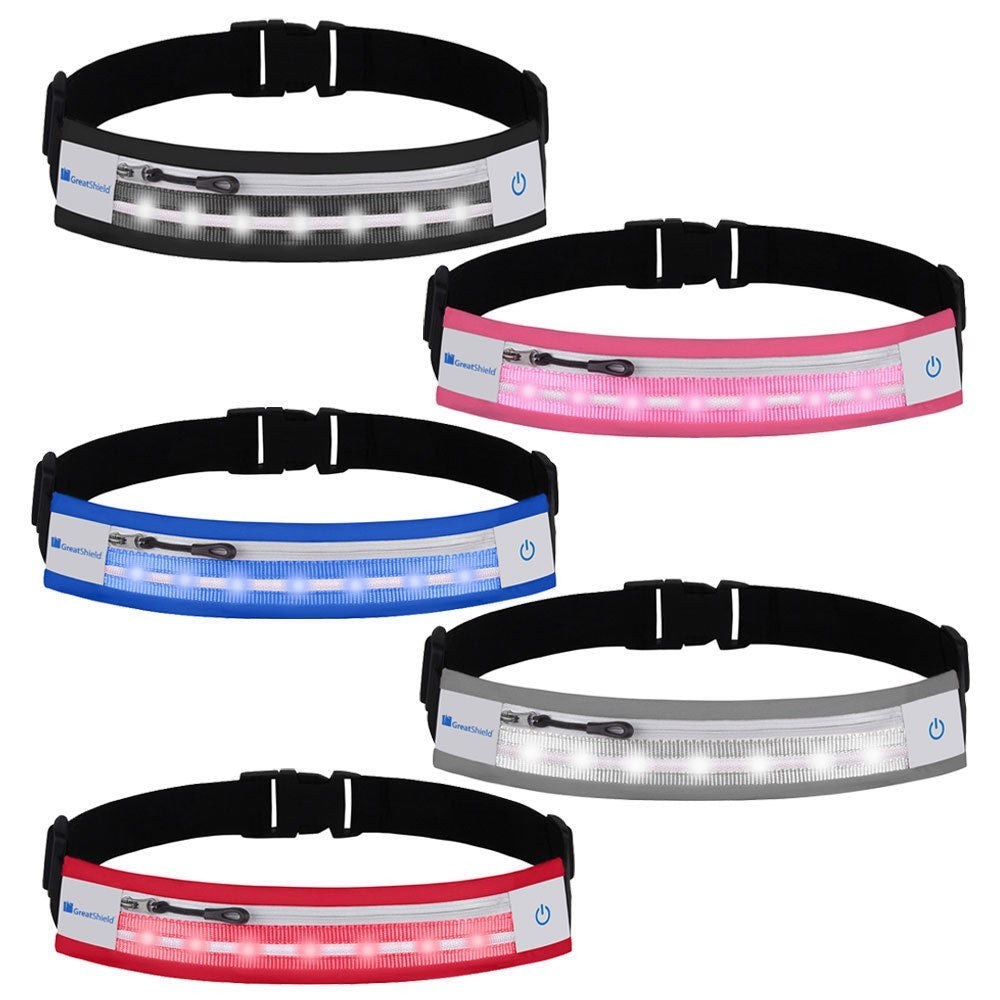 Waterproof LED Sport Waist Belt Pouch for Running & Outdoor Activities