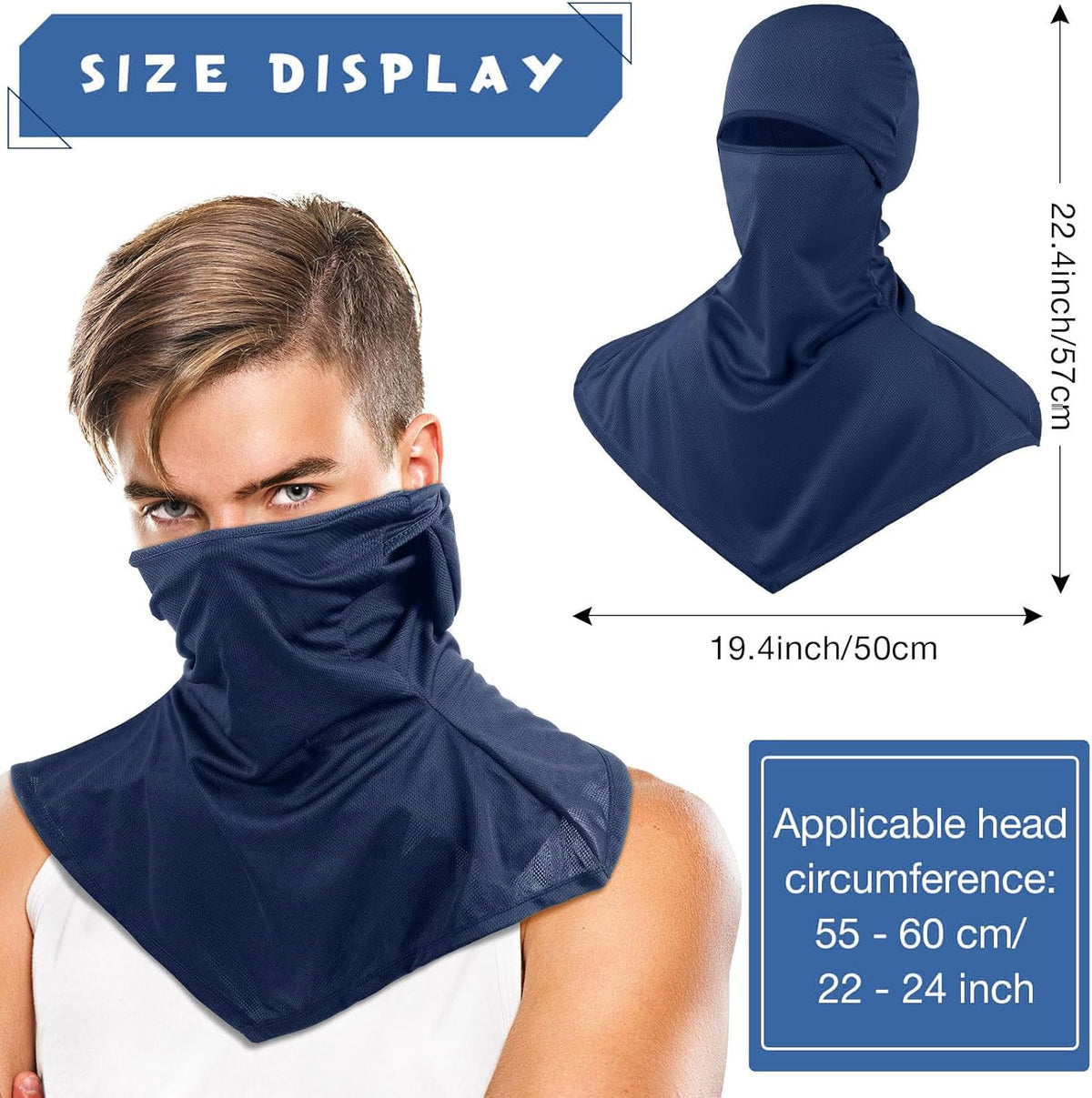Breathable Face Balaclava with Long Neck for Outdoor Activities - Pack of 6