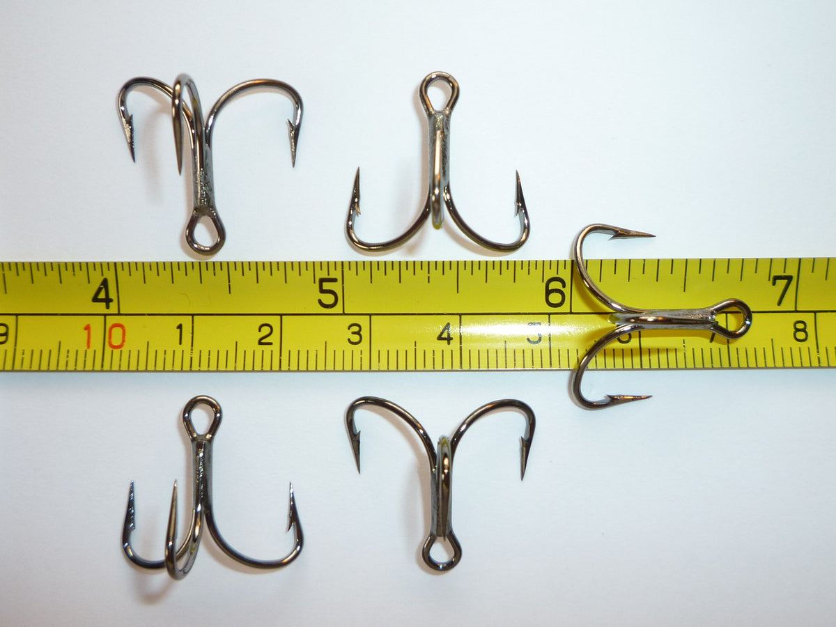 Mustad KVD-Classic Triple-Grip Short-Shank Treble Hooks Size 4 - Black-Nickel